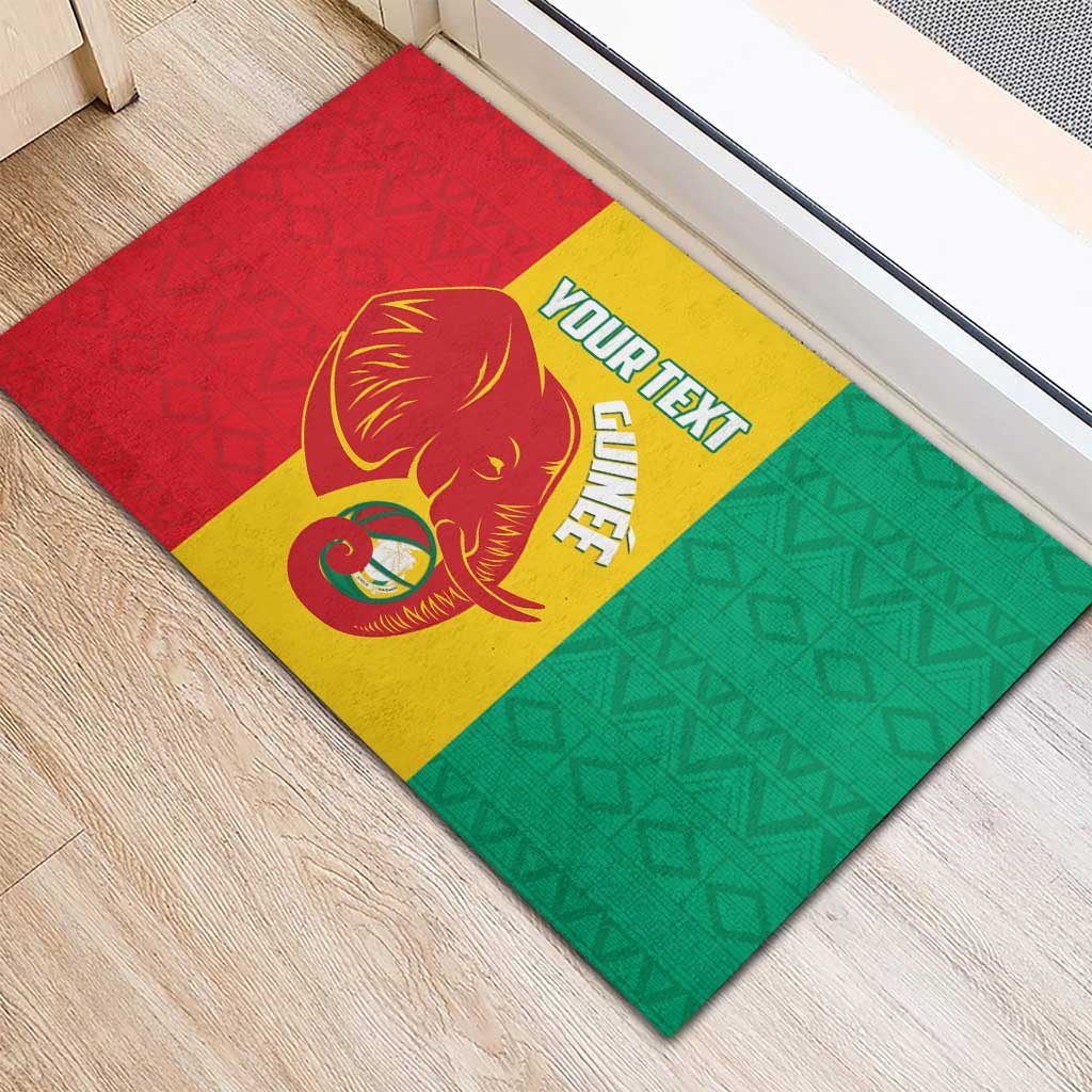 Afro Basketball Custom Guinea Rubber Doormat Syli Nationale African Pattern - African Pride
