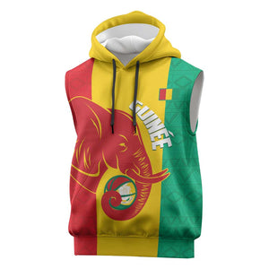 Afro Basketball Custom Guinea Sleeveless Hoodie Syli Nationale African Pattern - African Pride
