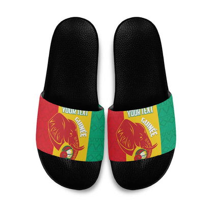 Guinea Basketball Custom Slide Sandals Syli Nationale African Pattern