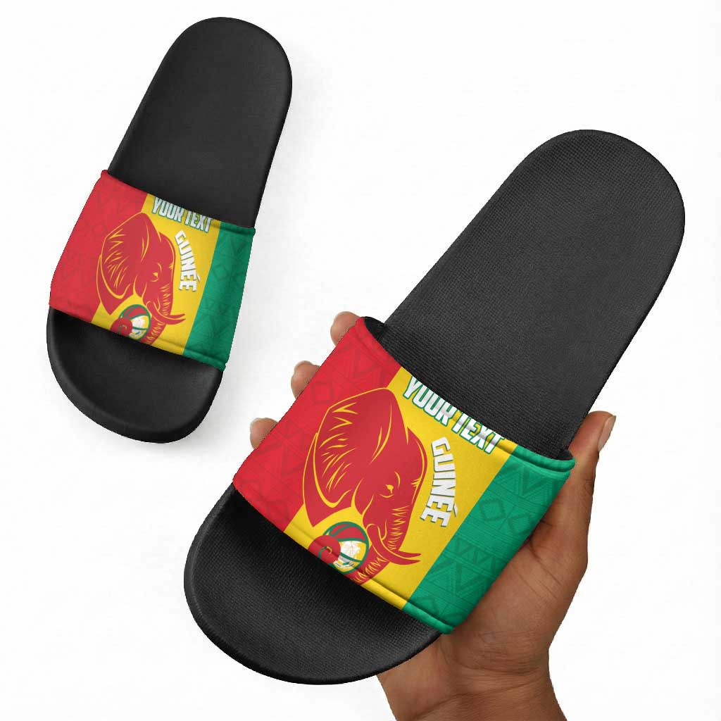 Guinea Basketball Custom Slide Sandals Syli Nationale African Pattern