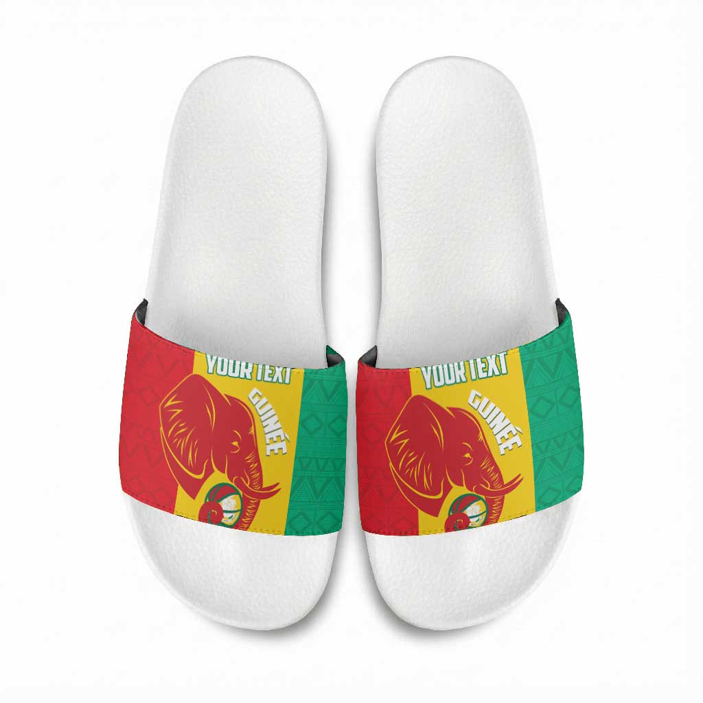 Guinea Basketball Custom Slide Sandals Syli Nationale African Pattern