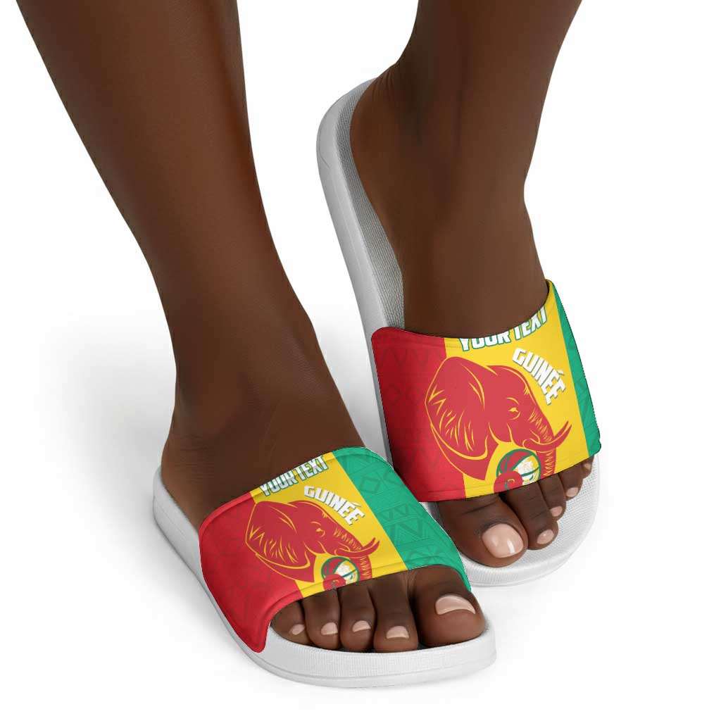 Guinea Basketball Custom Slide Sandals Syli Nationale African Pattern