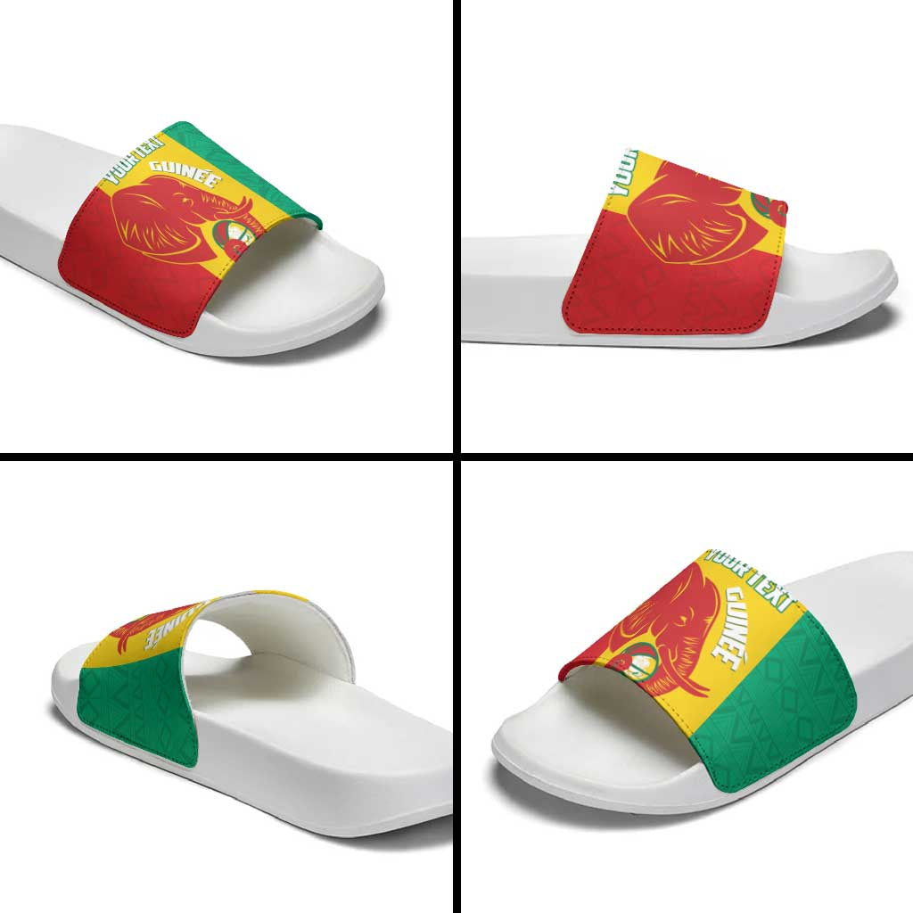 Guinea Basketball Custom Slide Sandals Syli Nationale African Pattern