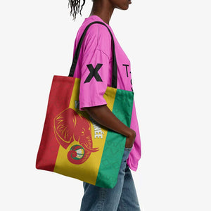 Guinea Basketball Custom Tote Bag Syli Nationale African Pattern