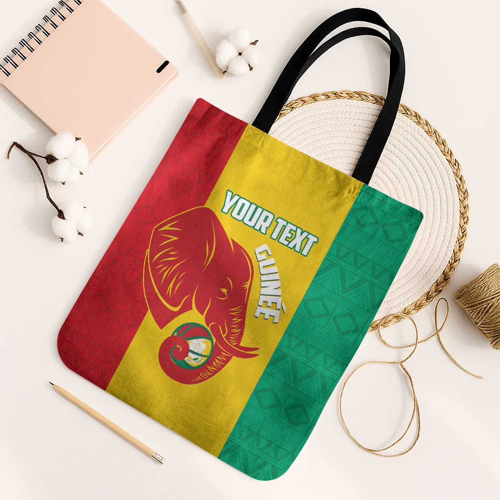 Guinea Basketball Custom Tote Bag Syli Nationale African Pattern