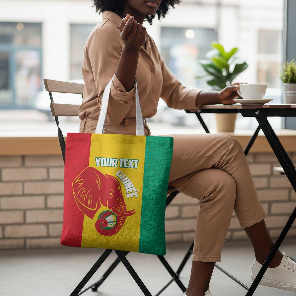 Guinea Basketball Custom Tote Bag Syli Nationale African Pattern