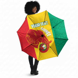 Guinea Basketball Custom Umbrella Syli Nationale African Pattern