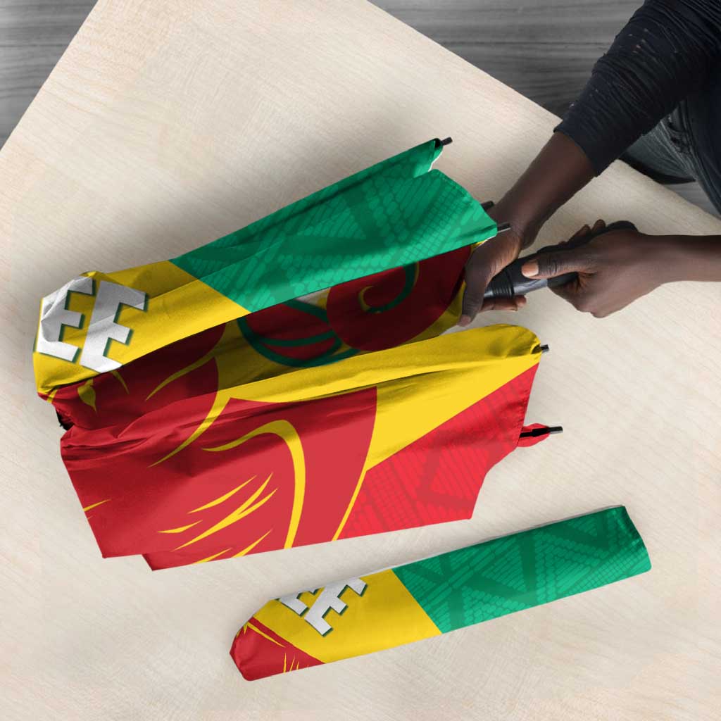 Guinea Basketball Custom Umbrella Syli Nationale African Pattern
