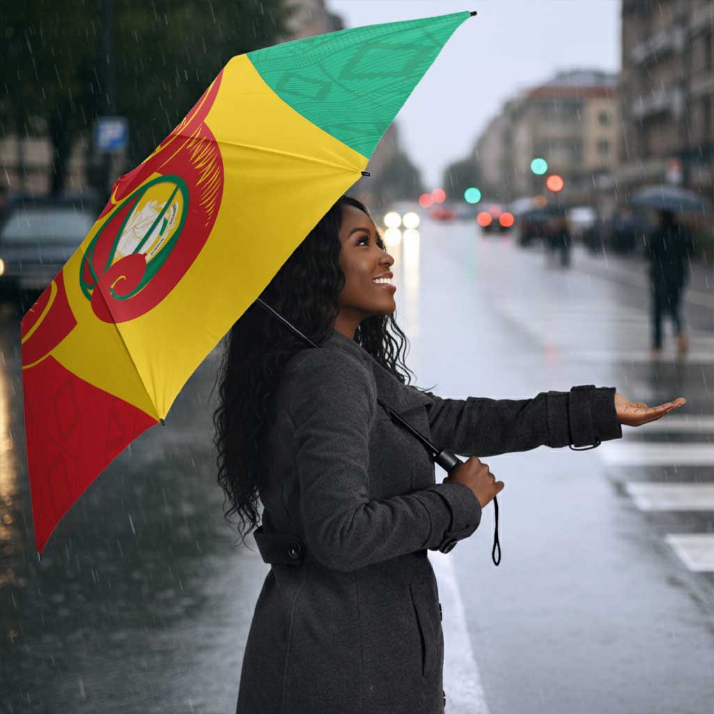 Guinea Basketball Custom Umbrella Syli Nationale African Pattern