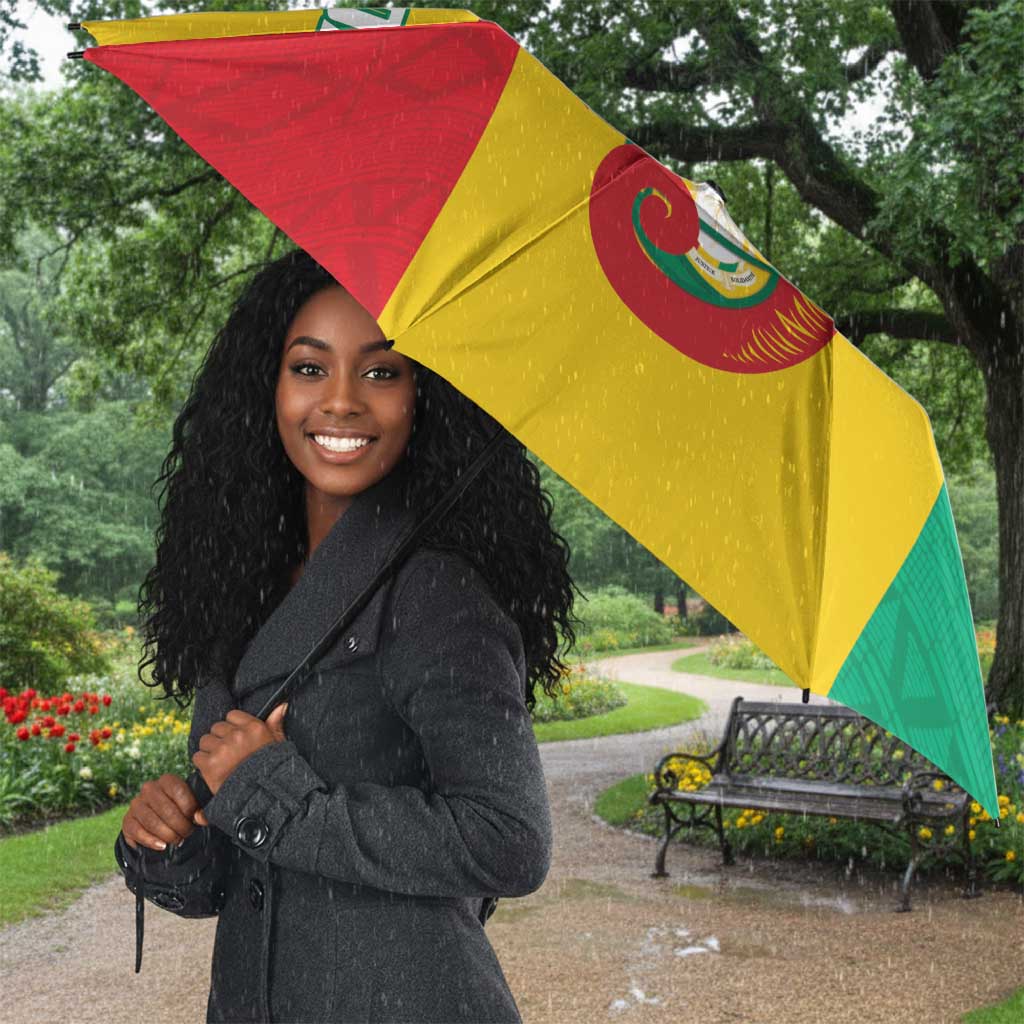 Guinea Basketball Custom Umbrella Syli Nationale African Pattern