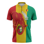 Guinea Basketball Custom Zipper Polo Shirt Syli Nationale African Pattern