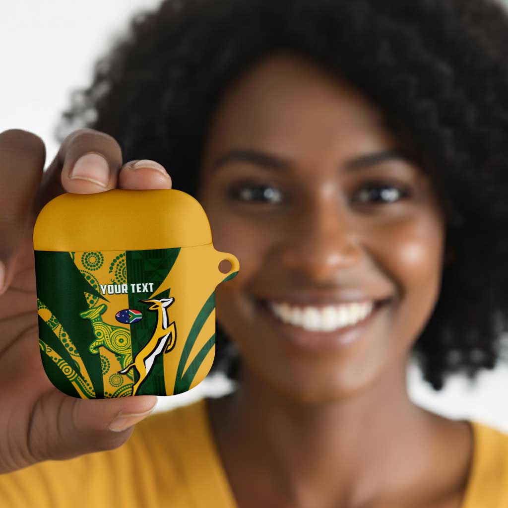 South Africa Australia Rugby Custom AirPods Case Springboks Wallabies Together