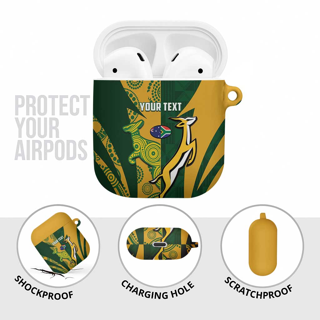 South Africa Australia Rugby Custom AirPods Case Springboks Wallabies Together