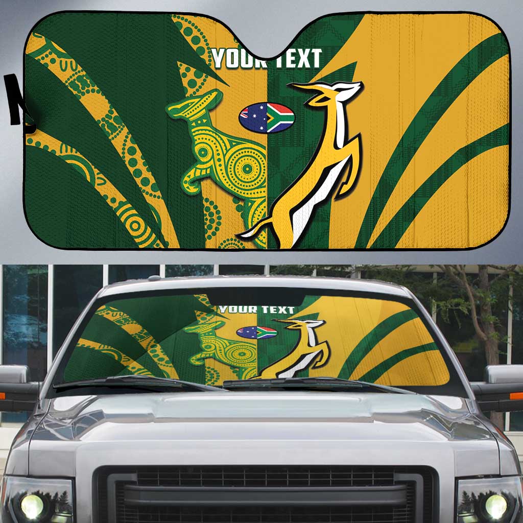 South Africa Australia Rugby Custom Auto Sun Shade Springboks Wallabies Together
