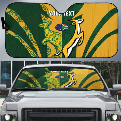 South Africa Australia Rugby Custom Auto Sun Shade Springboks Wallabies Together