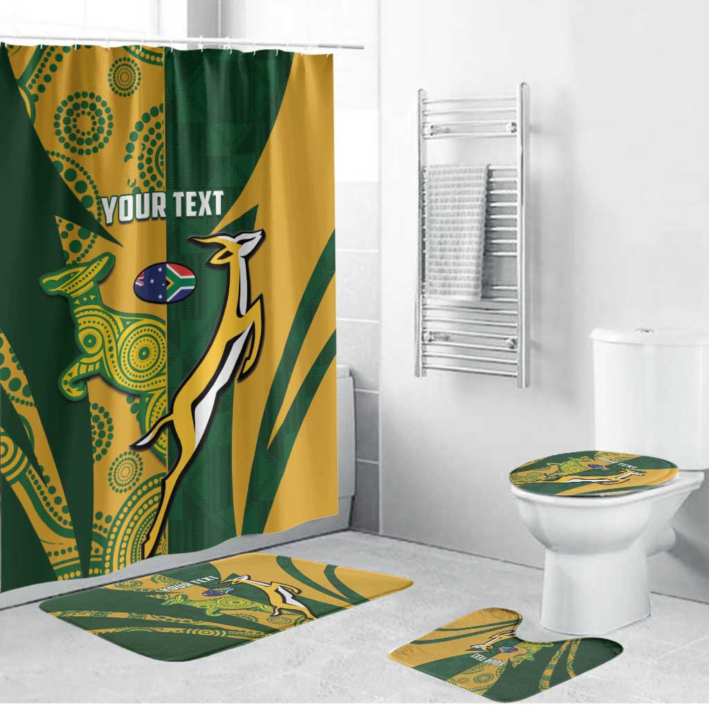 South Africa Australia Rugby Custom Bathroom Set Springboks Wallabies Together