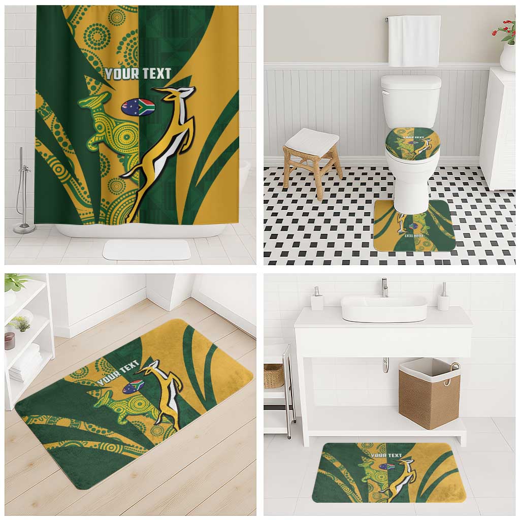 South Africa Australia Rugby Custom Bathroom Set Springboks Wallabies Together