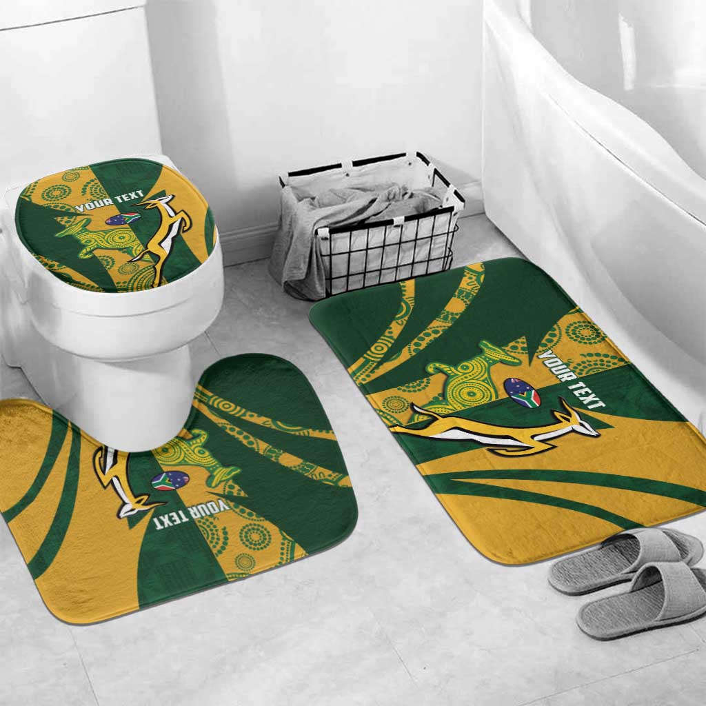 South Africa Australia Rugby Custom Bathroom Set Springboks Wallabies Together