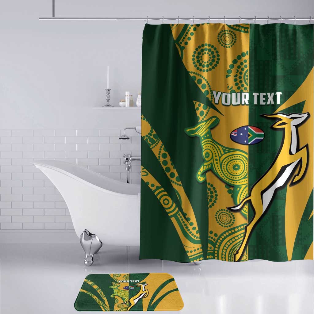 South Africa Australia Rugby Custom Bathroom Set Springboks Wallabies Together