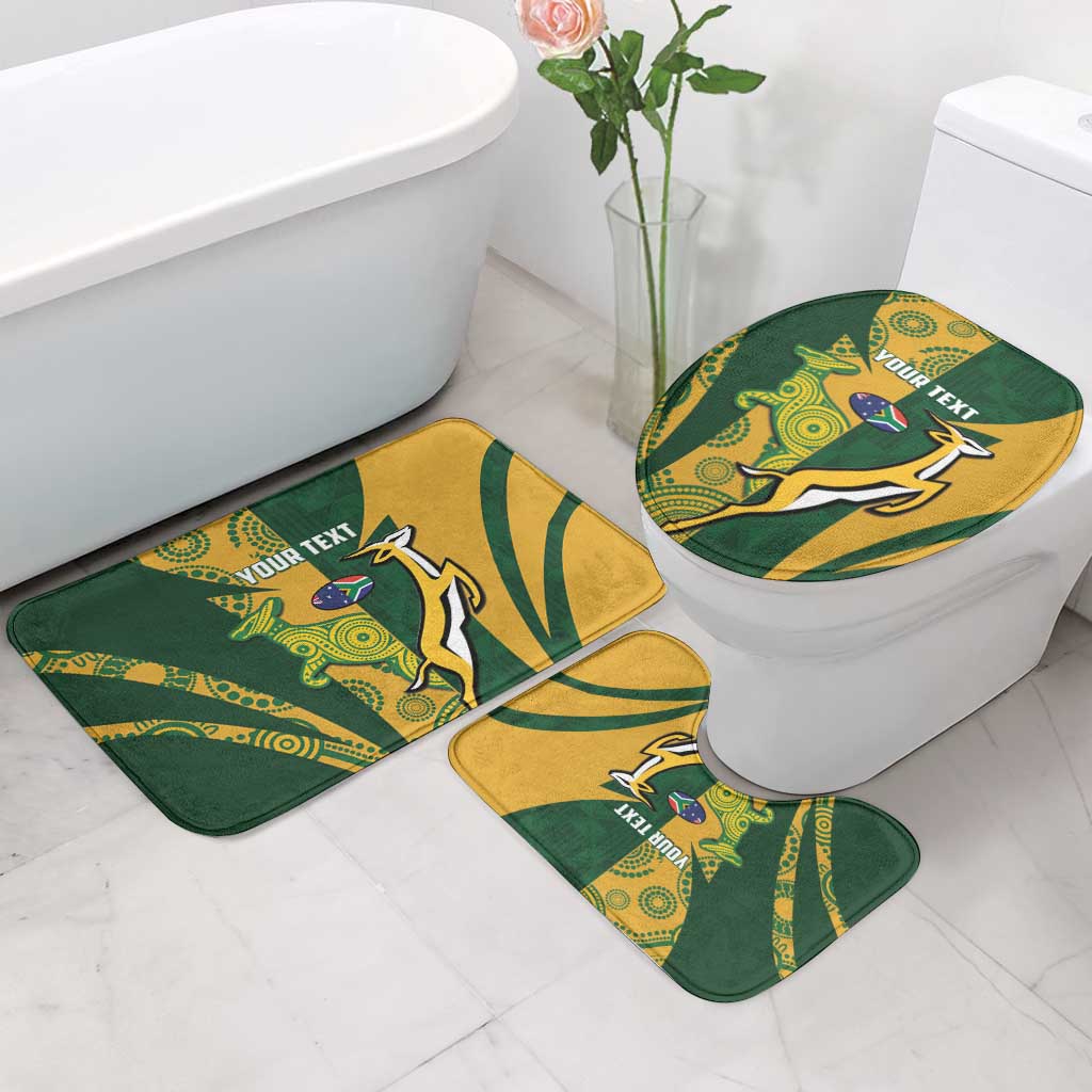 South Africa Australia Rugby Custom Bathroom Set Springboks Wallabies Together