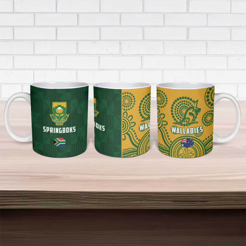 South Africa Australia Rugby Ceramic Mug Springboks Wallabies Together