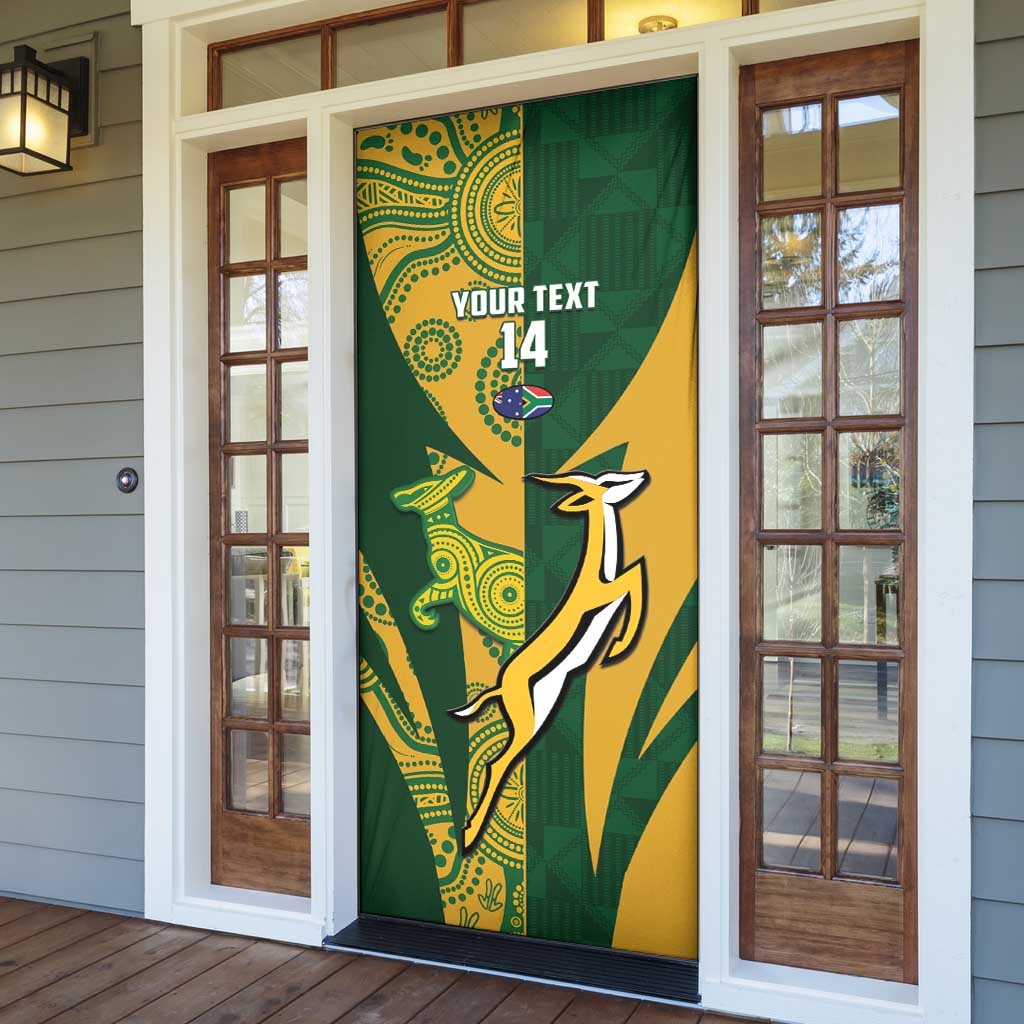 South Africa Australia Rugby Custom Door Cover Springboks Wallabies Together