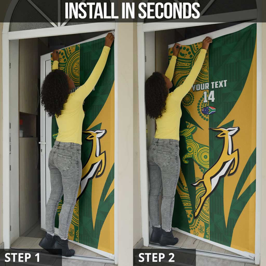 South Africa Australia Rugby Custom Door Cover Springboks Wallabies Together