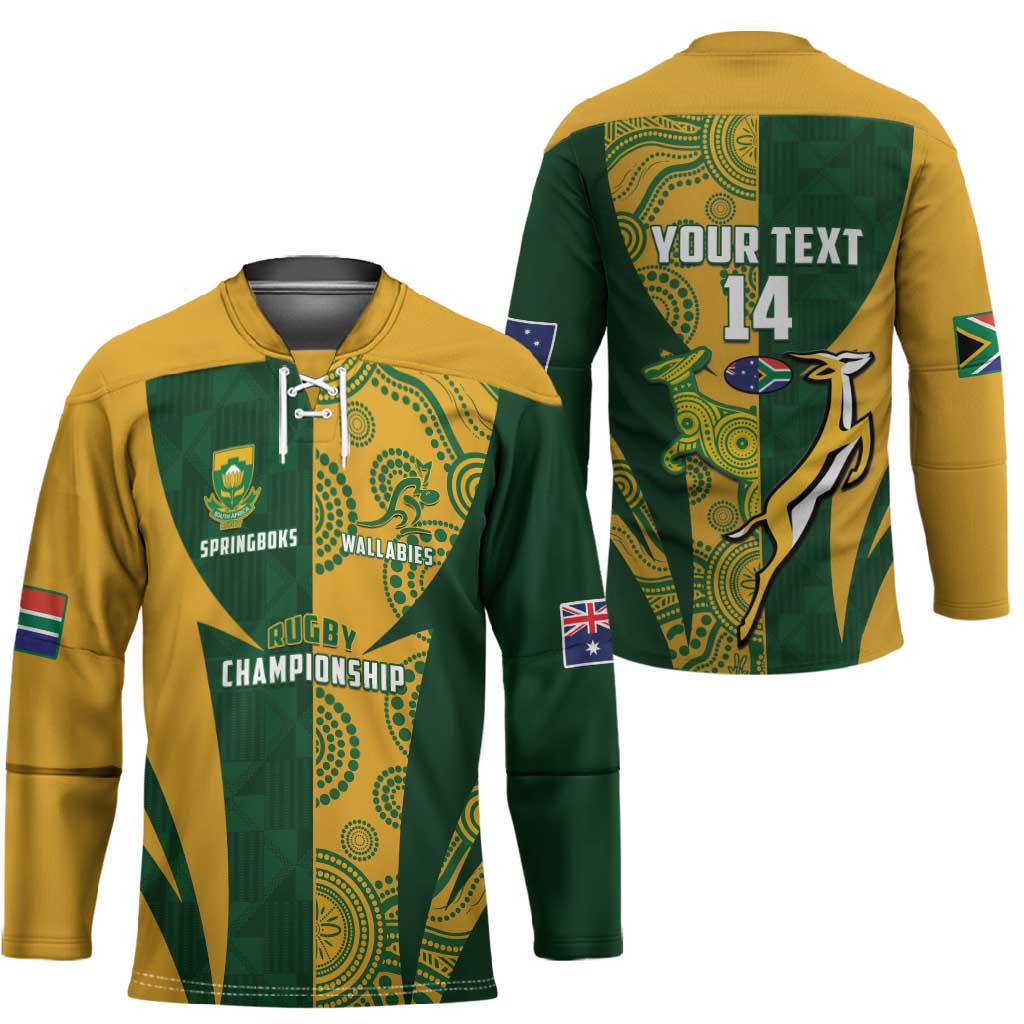 South Africa Australia Rugby Custom Hockey Jersey Springboks Wallabies Together