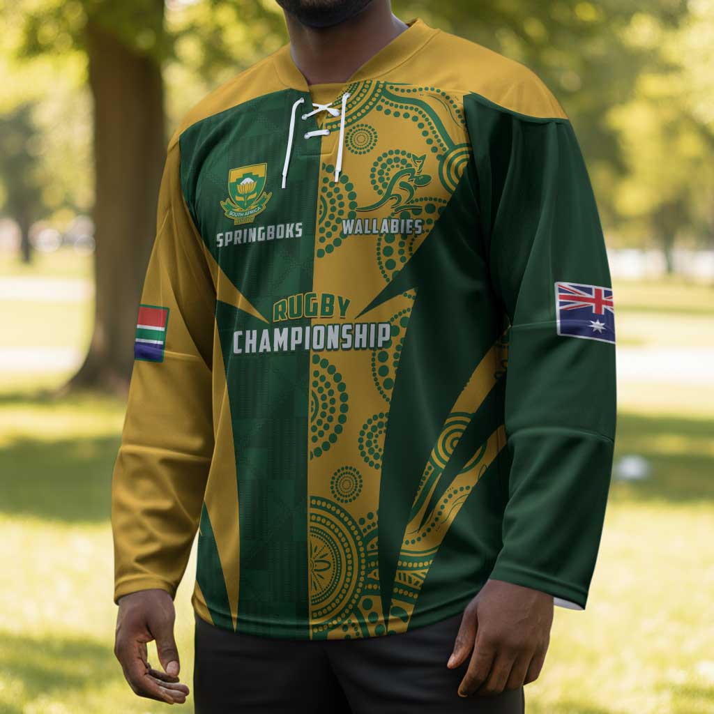 South Africa Australia Rugby Custom Hockey Jersey Springboks Wallabies Together