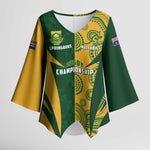 South Africa Australia Rugby Custom Kimono Sleeve Blouse Springboks Wallabies Together