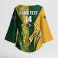 South Africa Australia Rugby Custom Kimono Sleeve Blouse Springboks Wallabies Together