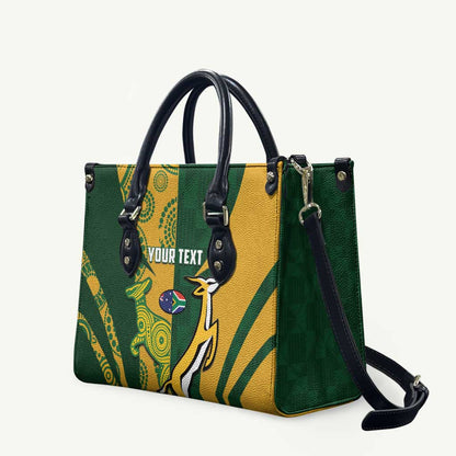 South Africa Australia Rugby Custom Leather Bag Springboks Wallabies Together