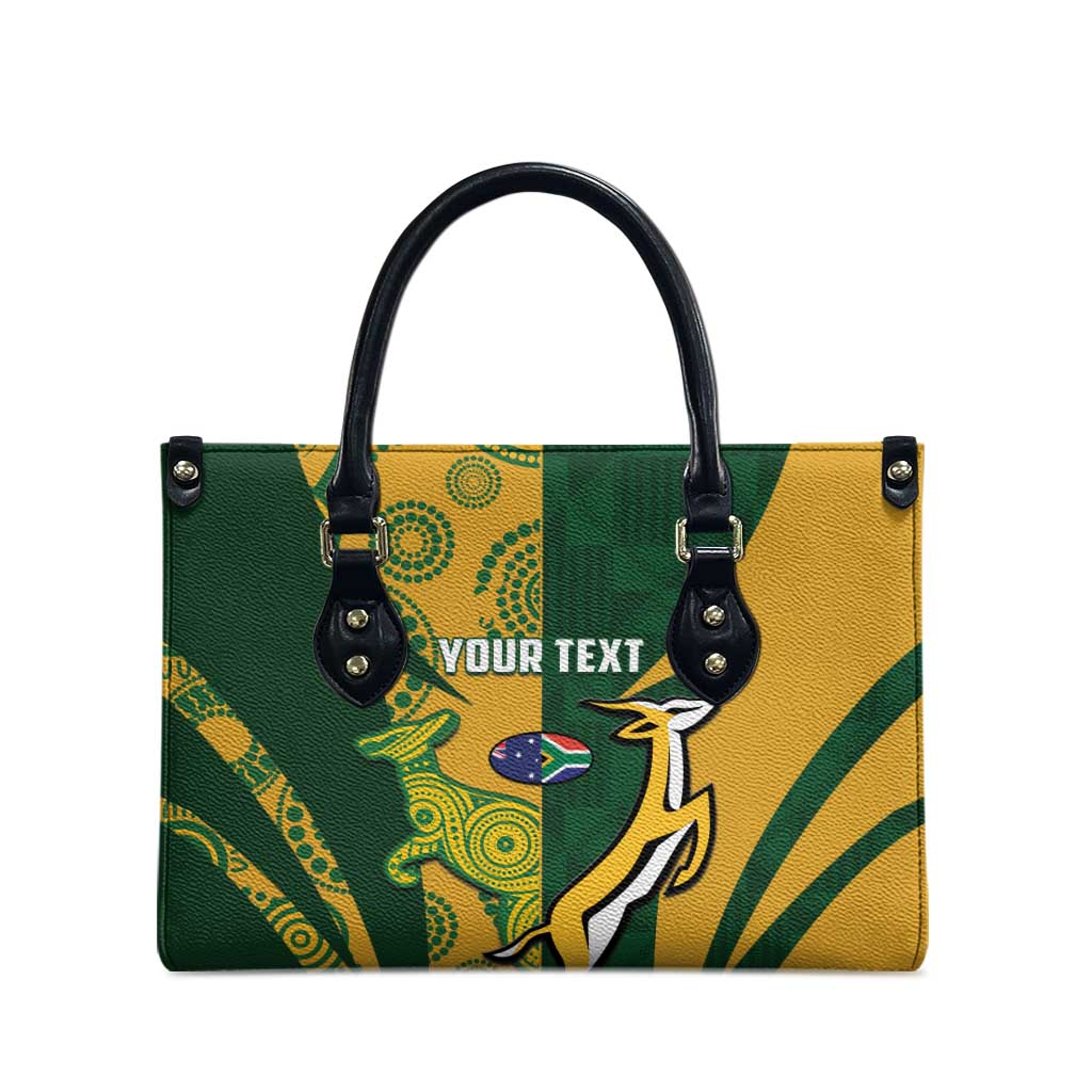 South Africa Australia Rugby Custom Leather Bag Springboks Wallabies Together