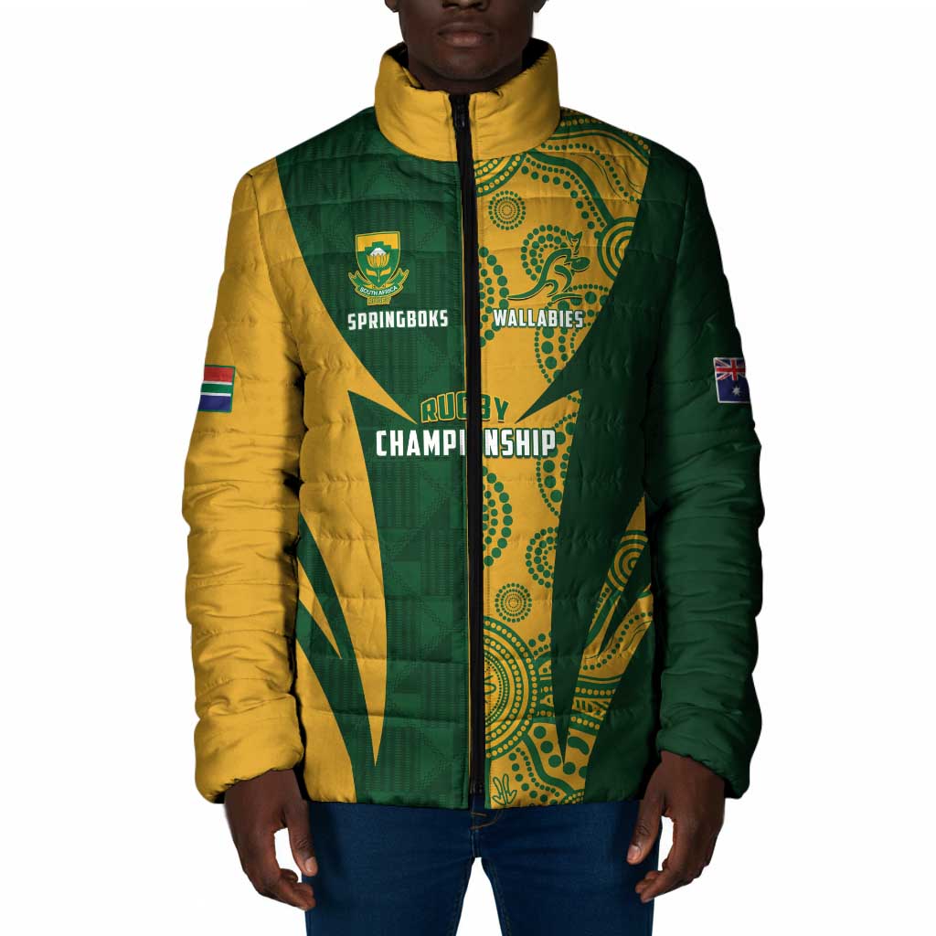 South Africa Australia Rugby Custom Padded Jacket Springboks Wallabies Together
