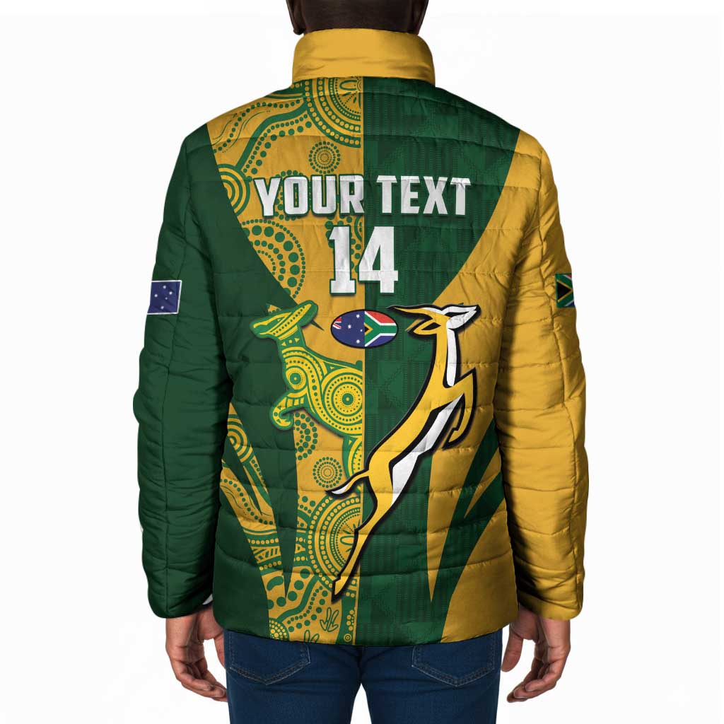 South Africa Australia Rugby Custom Padded Jacket Springboks Wallabies Together