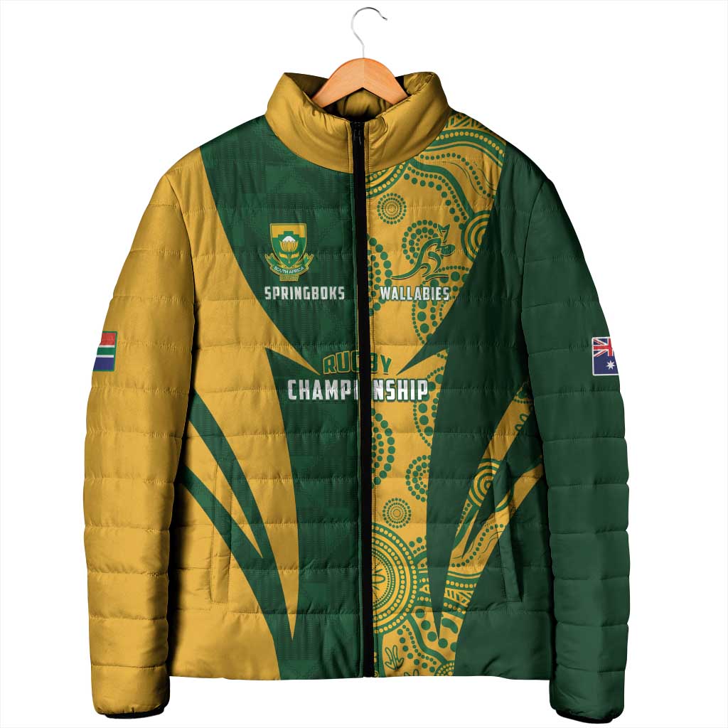 South Africa Australia Rugby Custom Padded Jacket Springboks Wallabies Together