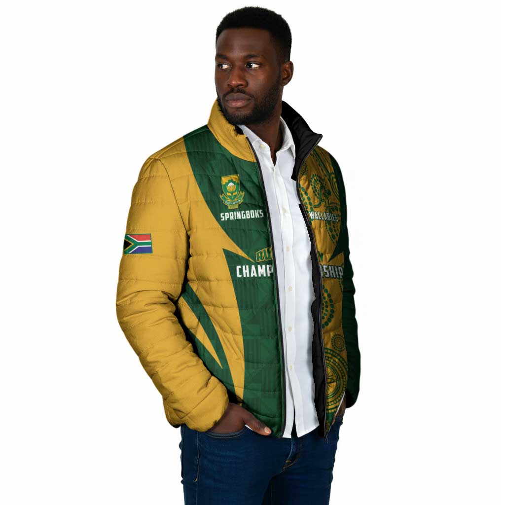 South Africa Australia Rugby Custom Padded Jacket Springboks Wallabies Together