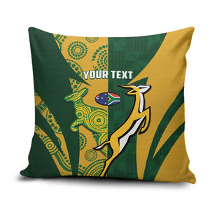 South Africa Australia Rugby Custom Pillow Cover Springboks Wallabies Together