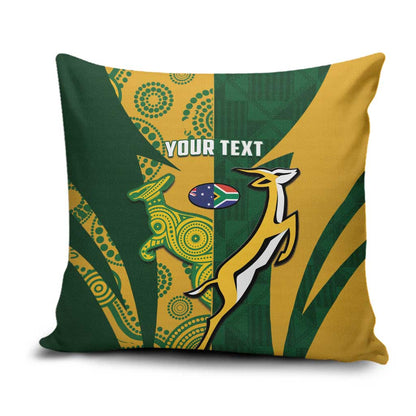 South Africa Australia Rugby Custom Pillow Cover Springboks Wallabies Together