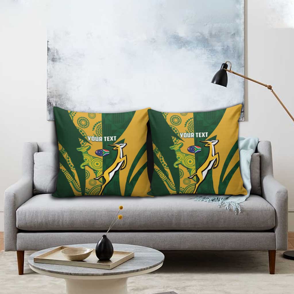 South Africa Australia Rugby Custom Pillow Cover Springboks Wallabies Together