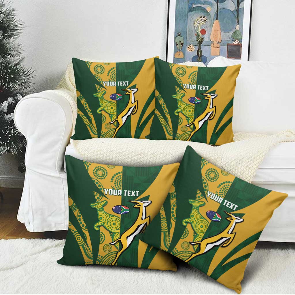 South Africa Australia Rugby Custom Pillow Cover Springboks Wallabies Together