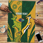 South Africa Australia Rugby Custom Puzzle Springboks Wallabies Together