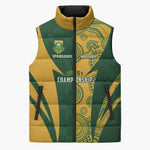 South Africa Australia Rugby Custom Sleeveless Puffer Jacket Springboks Wallabies Together