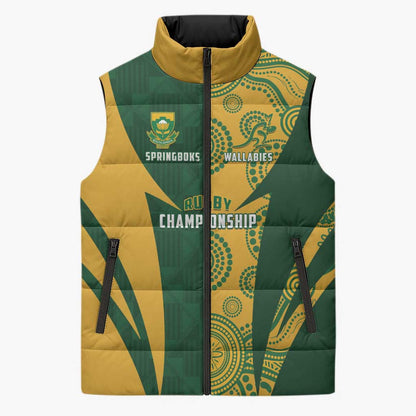 South Africa Australia Rugby Custom Sleeveless Puffer Jacket Springboks Wallabies Together