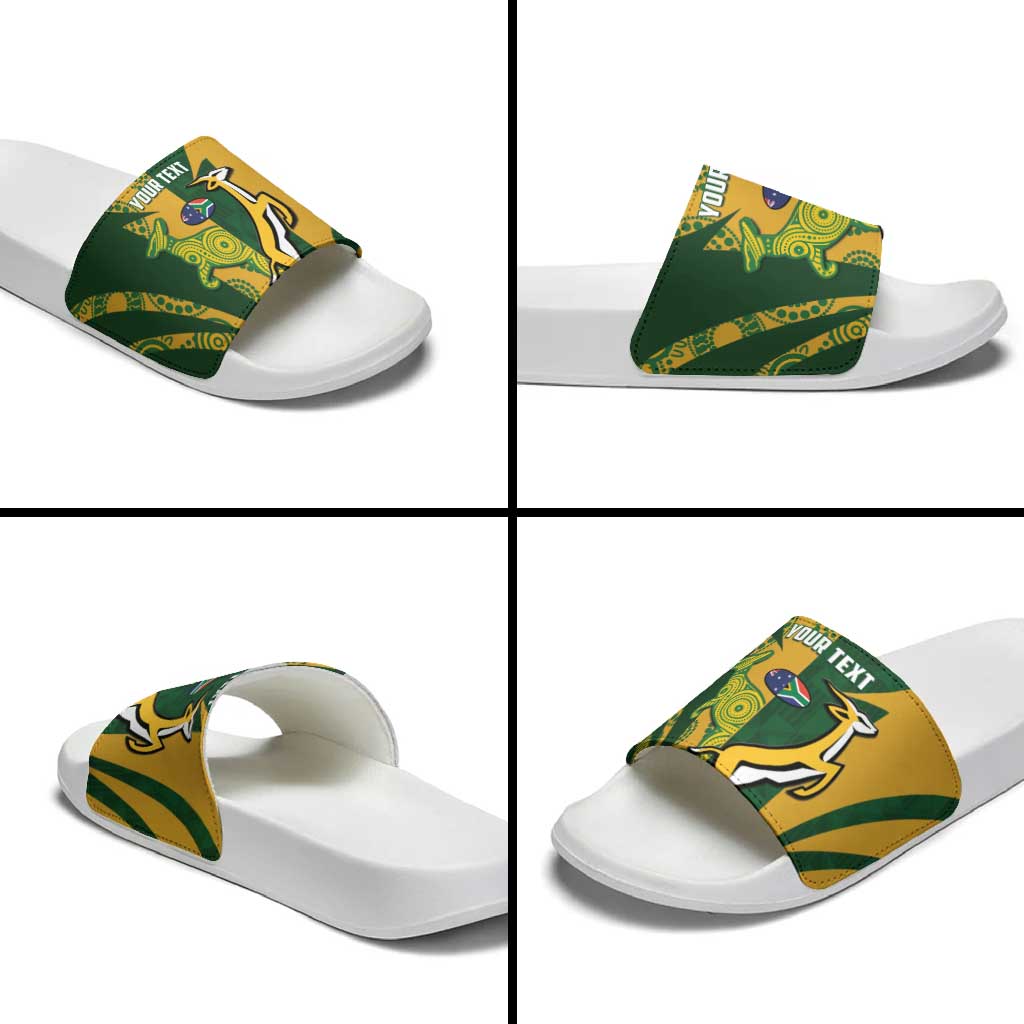 South Africa Australia Rugby Custom Slide Sandals Springboks Wallabies Together