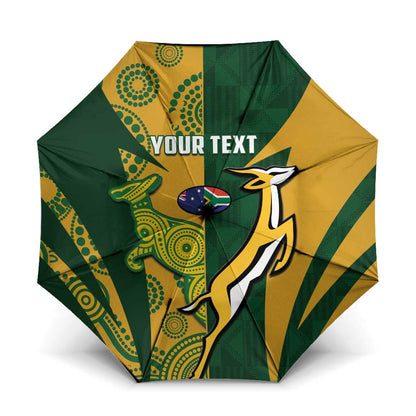 South Africa Australia Rugby Custom Umbrella Springboks Wallabies Together