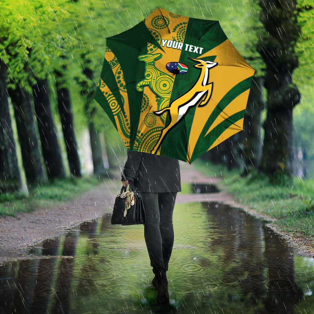 South Africa Australia Rugby Custom Umbrella Springboks Wallabies Together