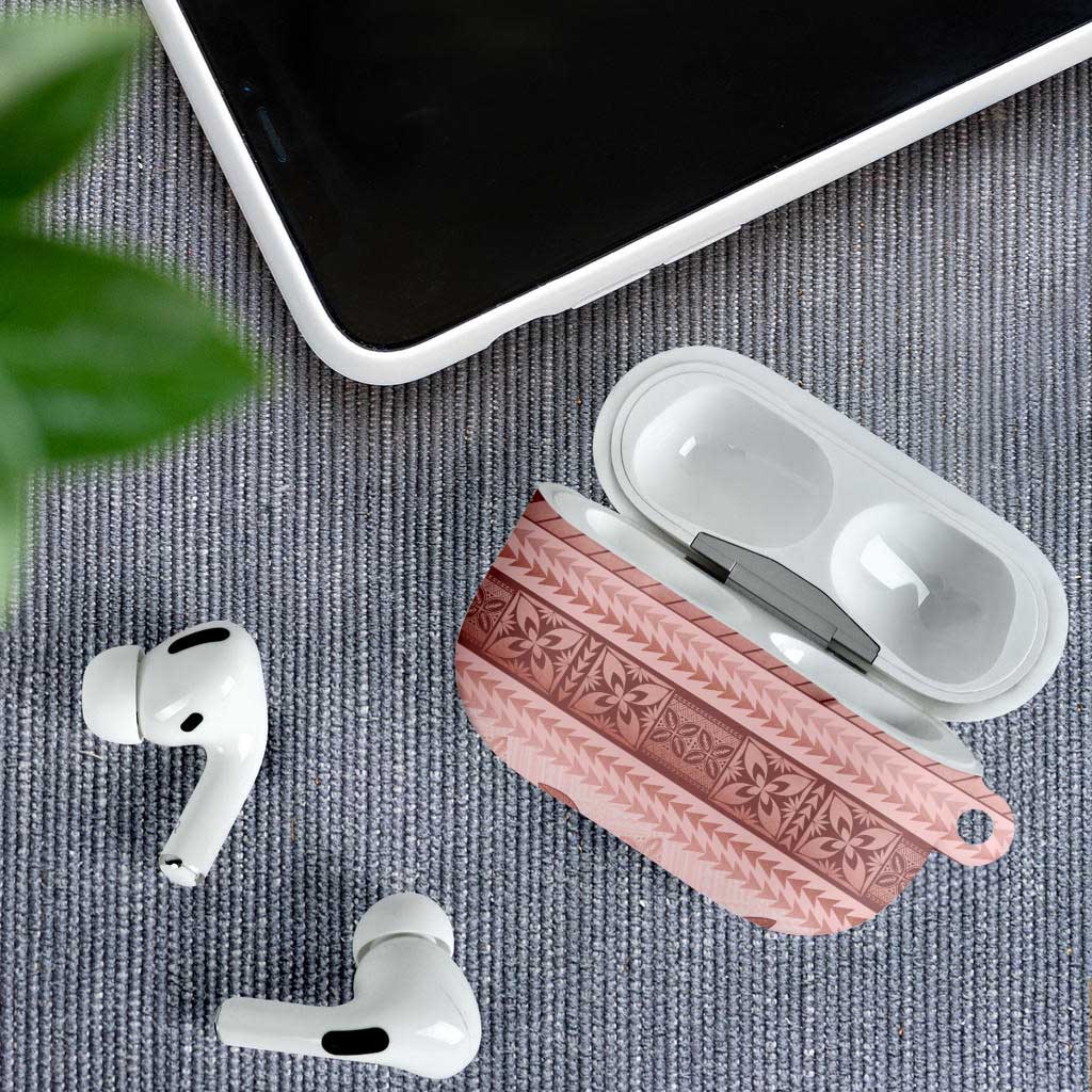 Pastel Pink Samoa Siapo Teuila Flowers AirPods Case