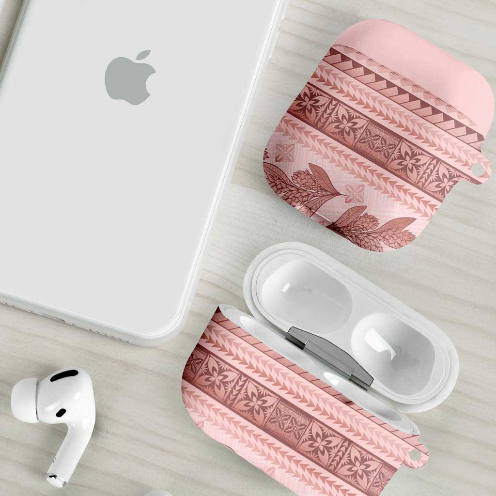 Pastel Pink Samoa Siapo Teuila Flowers AirPods Case