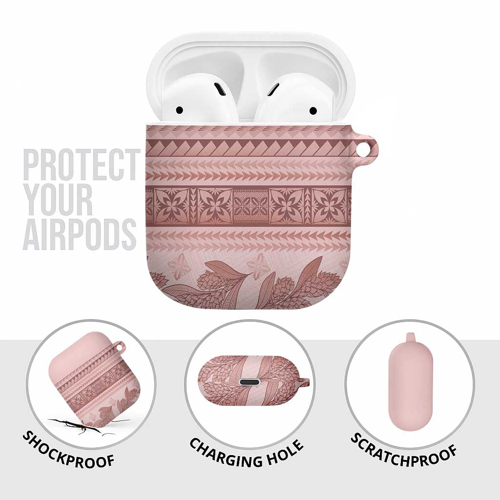 Pastel Pink Samoa Siapo Teuila Flowers AirPods Case